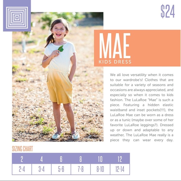 🧸🌸🐝 LulaRoe Girls Mae Dress w/pockets💕 - Picture 6 of 6